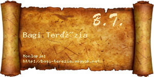 Bagi Terézia névjegykártya